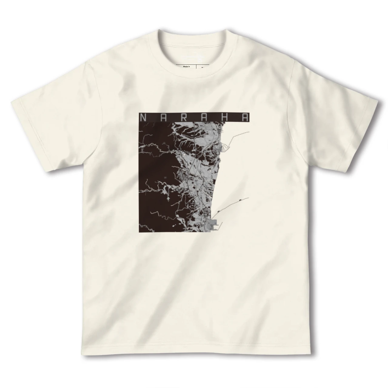 【楢葉(福島県)】地図柄ヘビーウェイトTシャツ