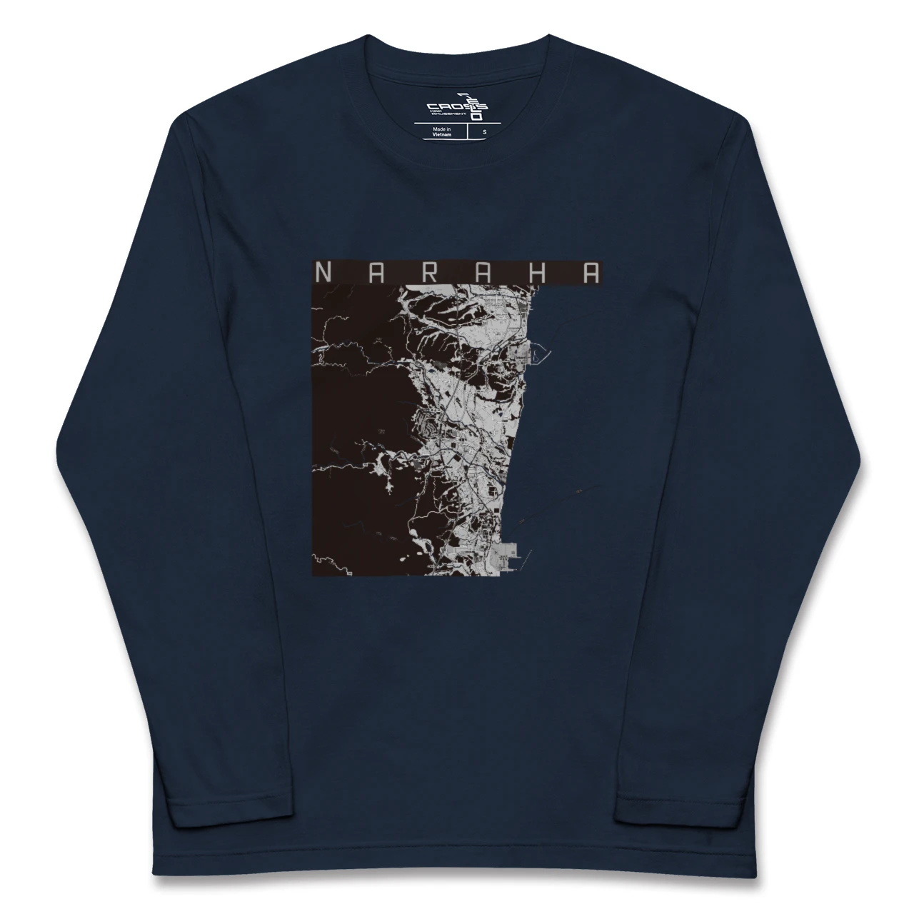 【楢葉(福島県)】地図柄ロングスリーブTシャツ