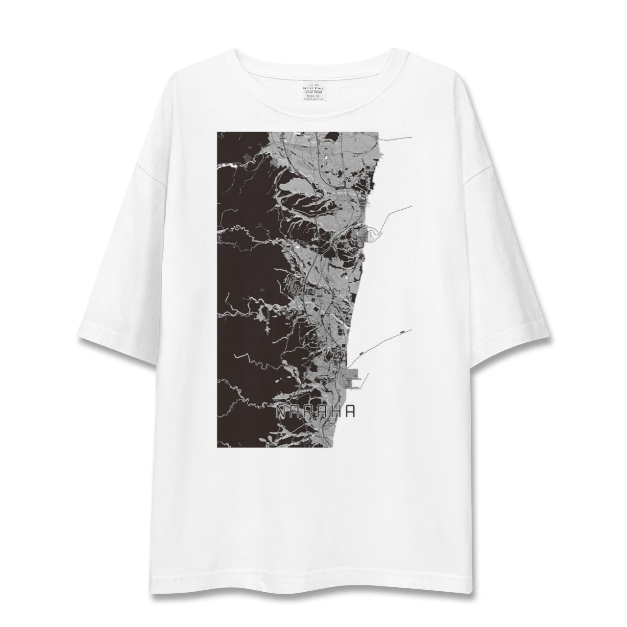 【楢葉(福島県)】地図柄ビッグシルエットTシャツ