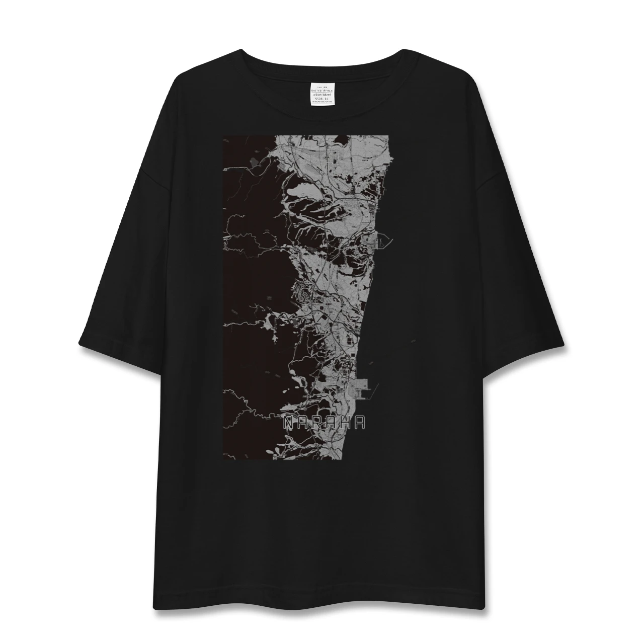 【楢葉(福島県)】地図柄ビッグシルエットTシャツ