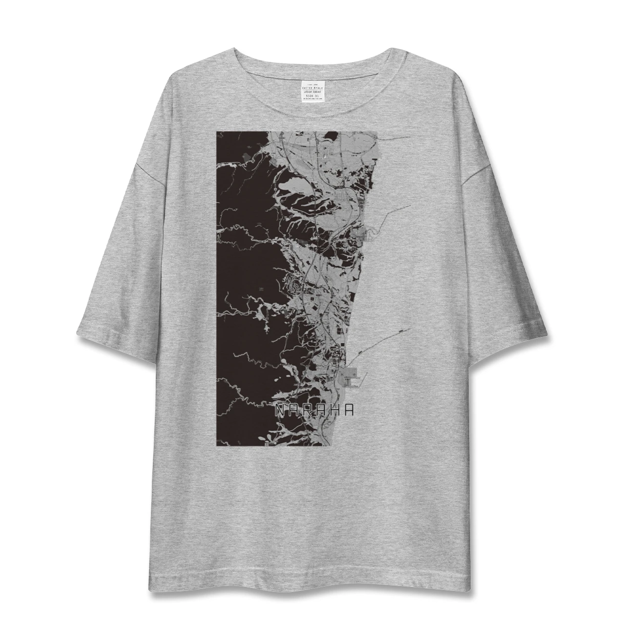 【楢葉(福島県)】地図柄ビッグシルエットTシャツ