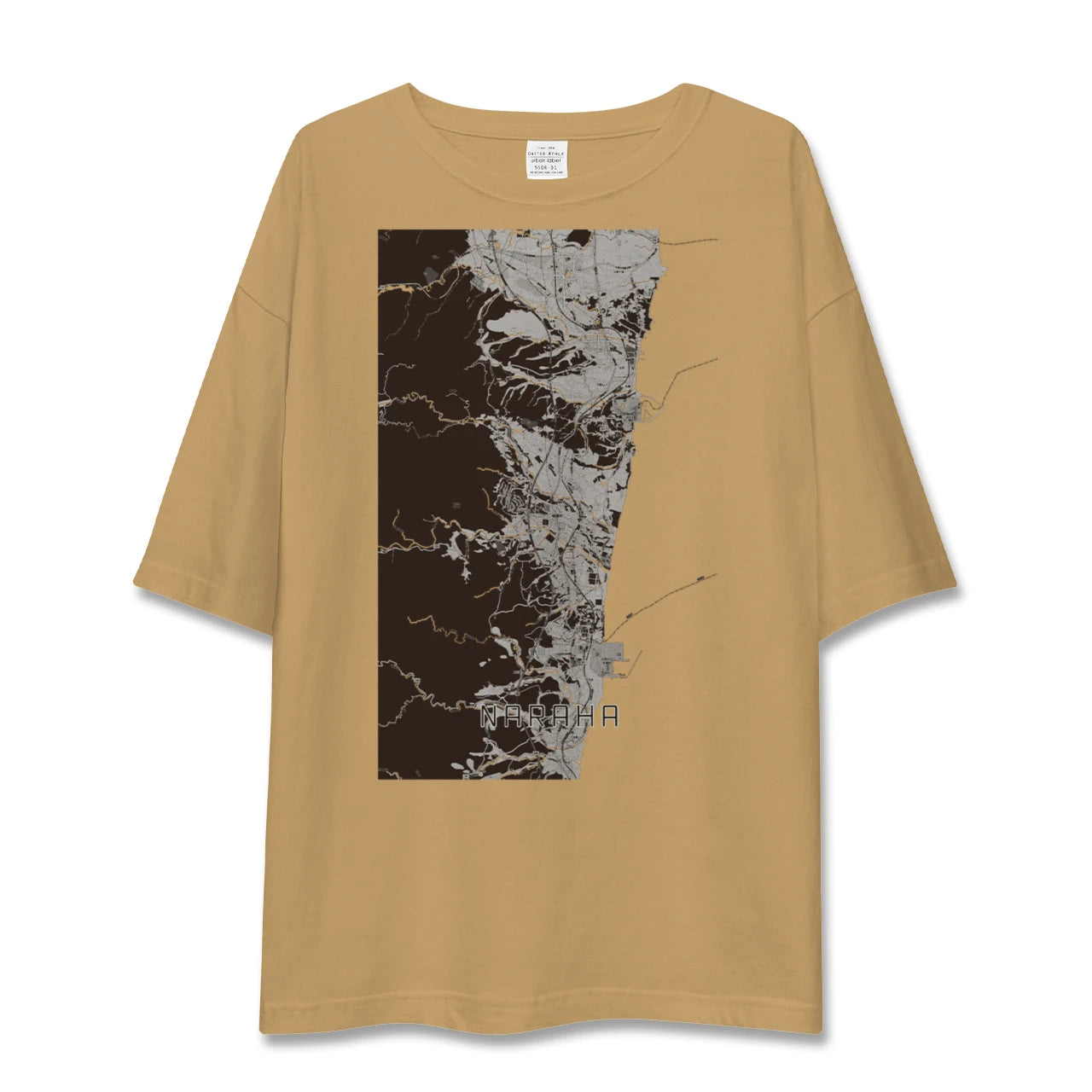 【楢葉(福島県)】地図柄ビッグシルエットTシャツ