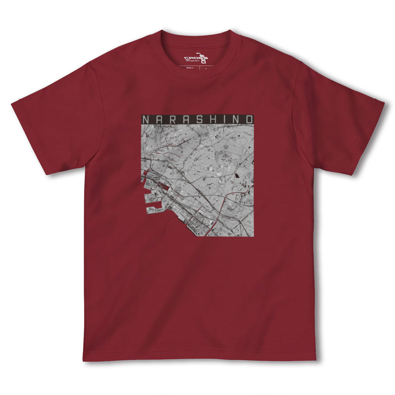 【習志野2(千葉県)】地図柄ヘビーウェイトTシャツ