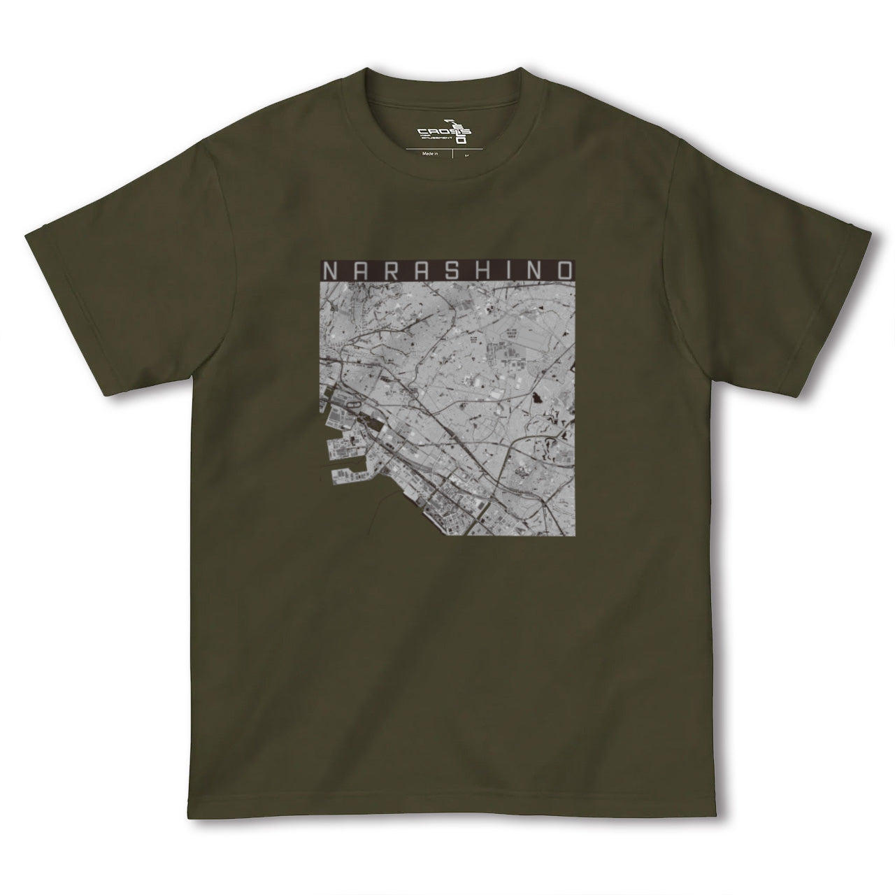【習志野2(千葉県)】地図柄ヘビーウェイトTシャツ