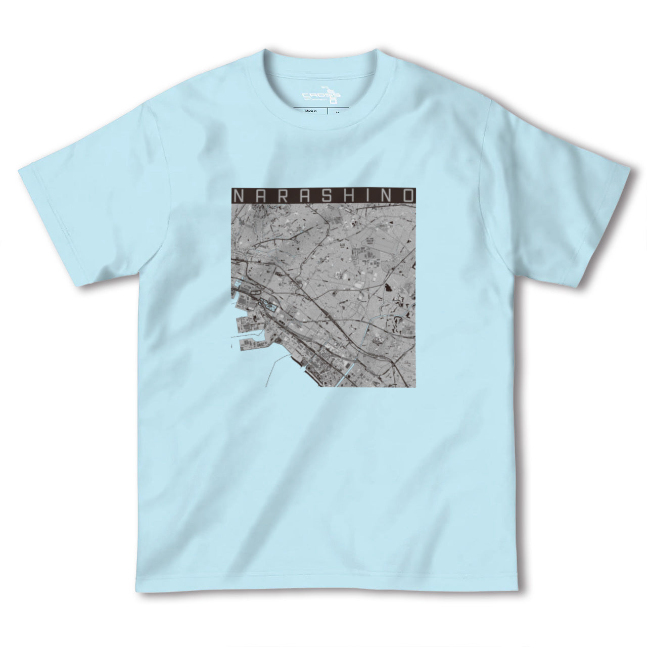 【習志野2(千葉県)】地図柄ヘビーウェイトTシャツ