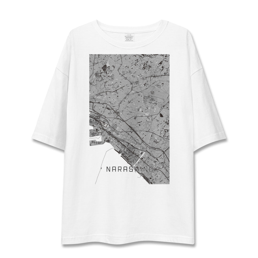 【習志野2(千葉県)】地図柄ビッグシルエットTシャツ