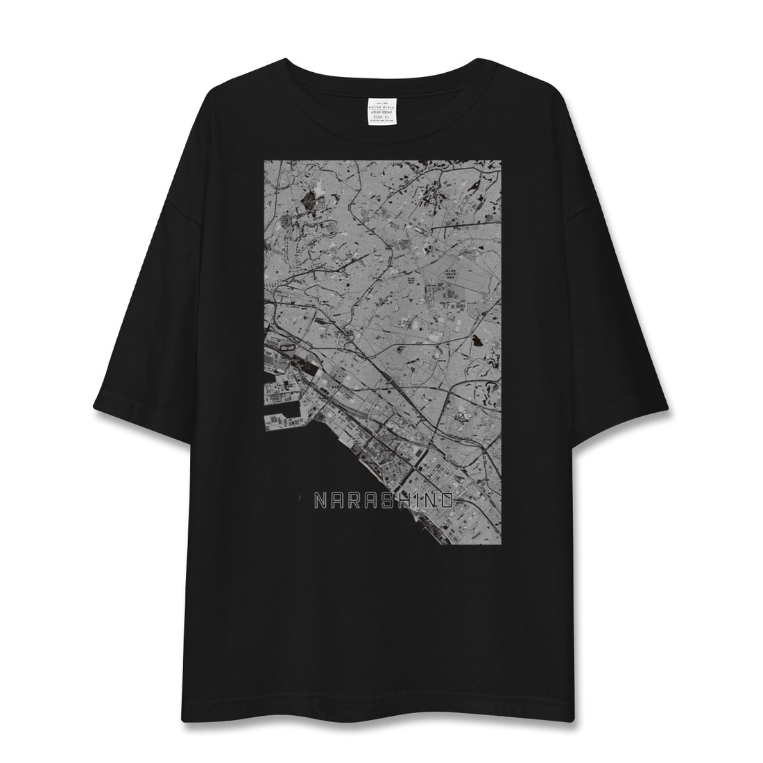 【習志野2(千葉県)】地図柄ビッグシルエットTシャツ