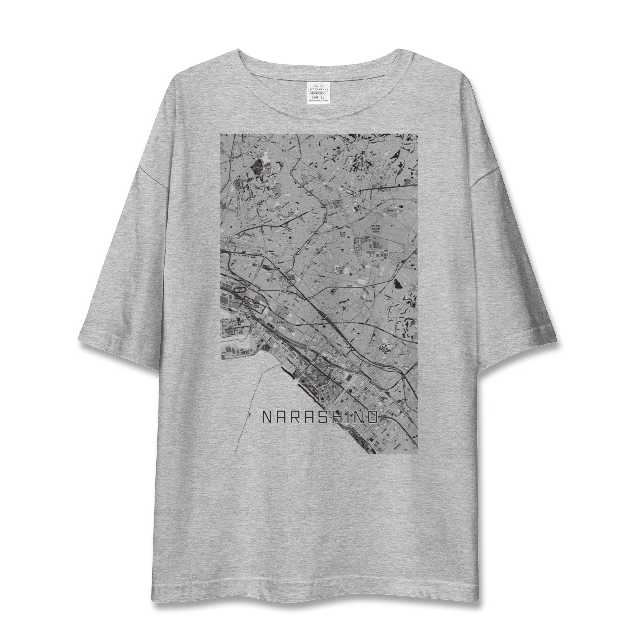 【習志野2(千葉県)】地図柄ビッグシルエットTシャツ