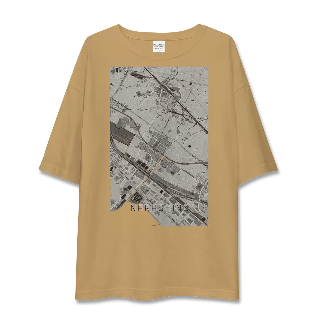【習志野(千葉県)】地図柄ビッグシルエットTシャツ