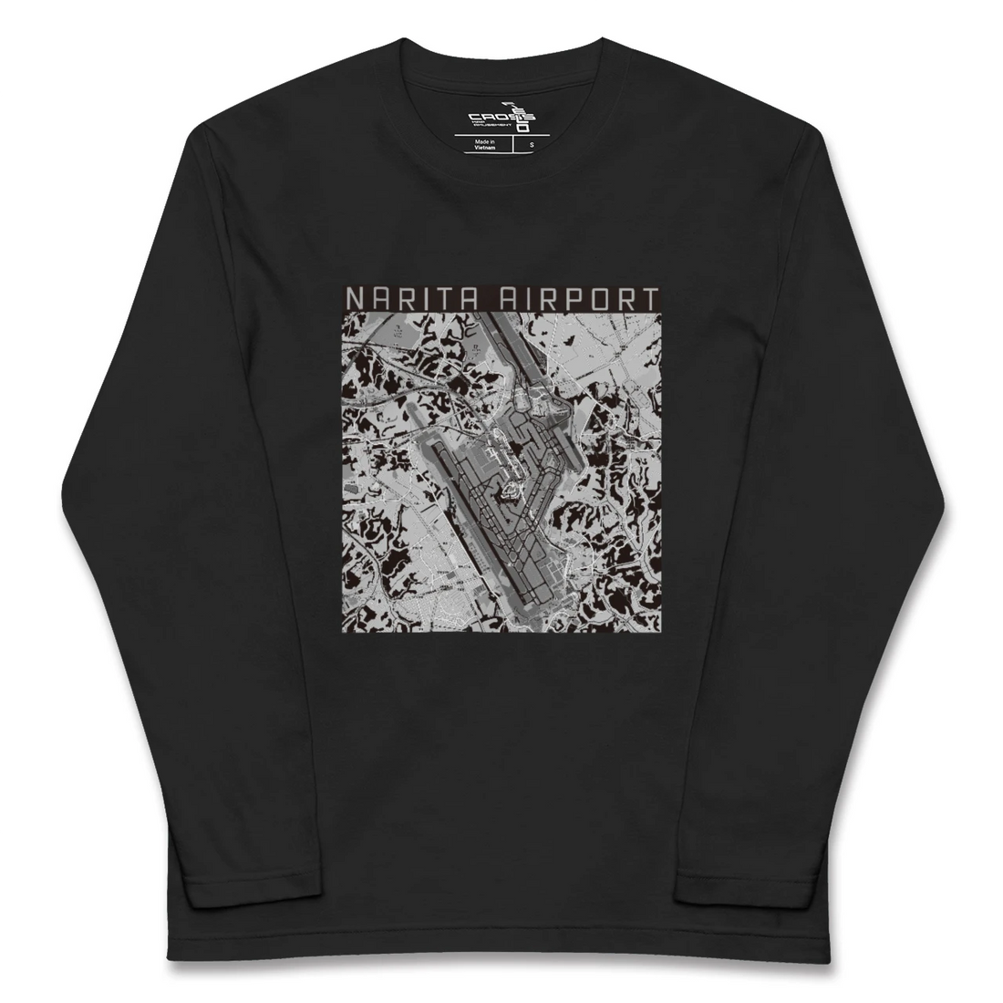 【成田空港(千葉県)】地図柄ロングスリーブTシャツ