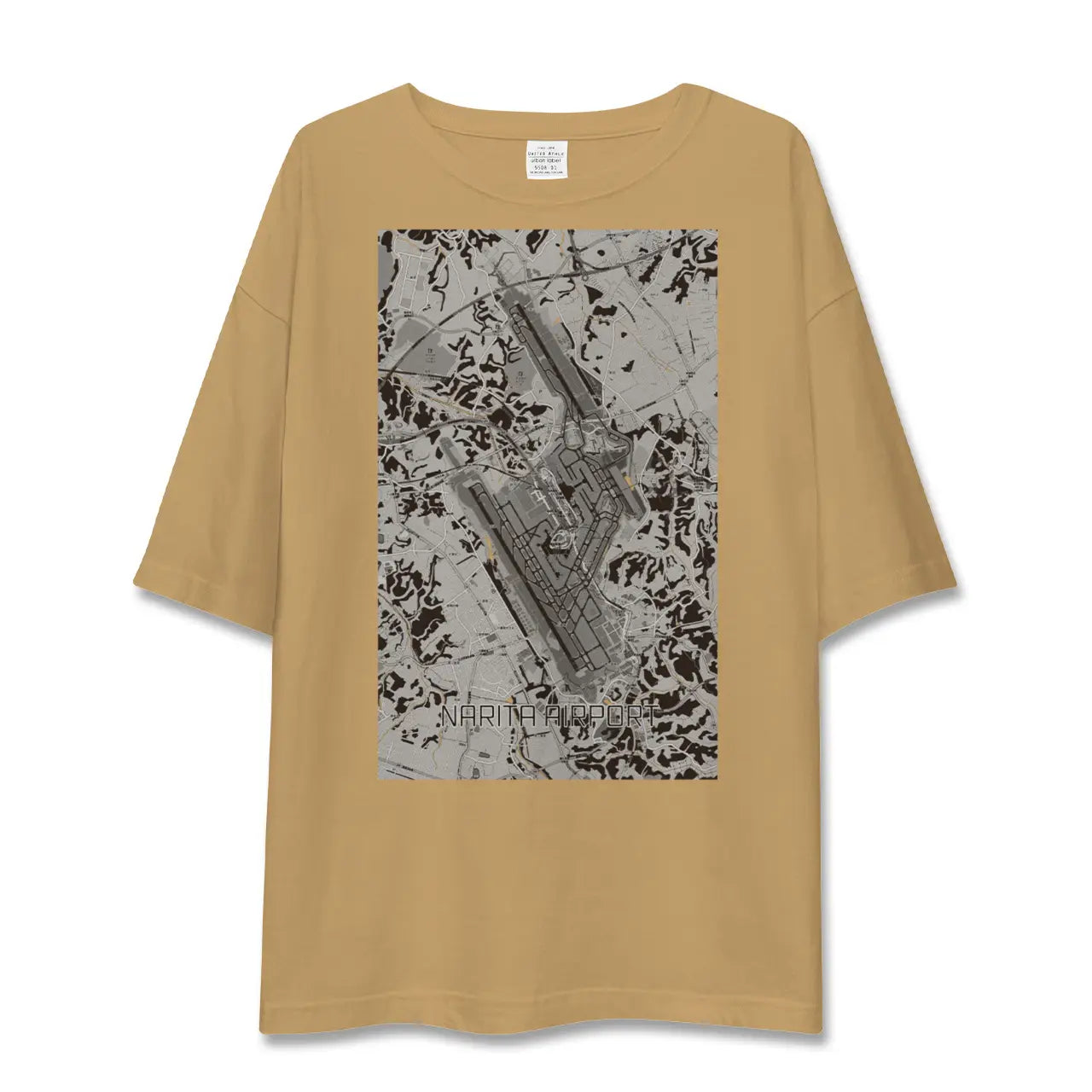 【成田空港(千葉県)】地図柄ビッグシルエットTシャツ