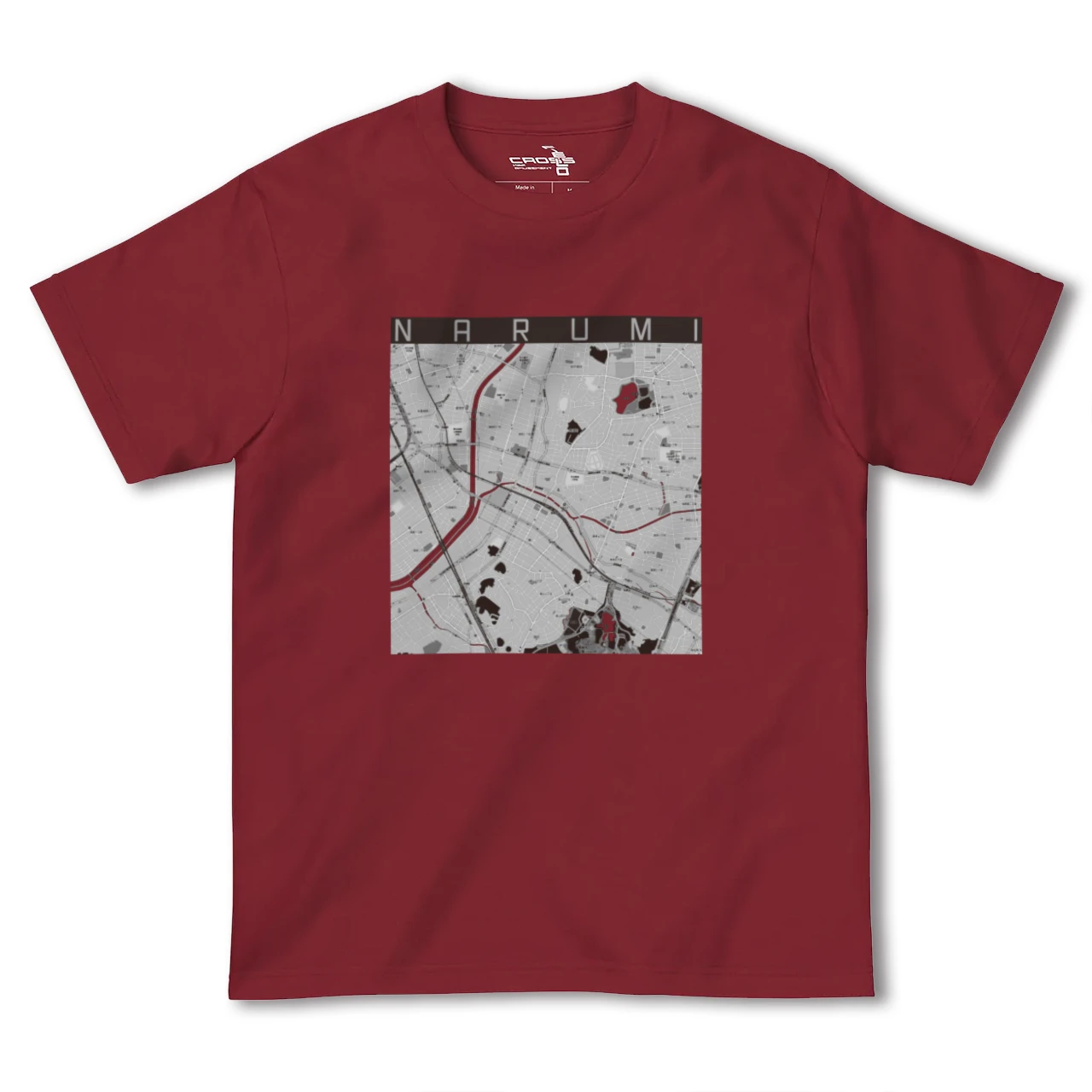 【鳴海(愛知県)】地図柄ヘビーウェイトTシャツ