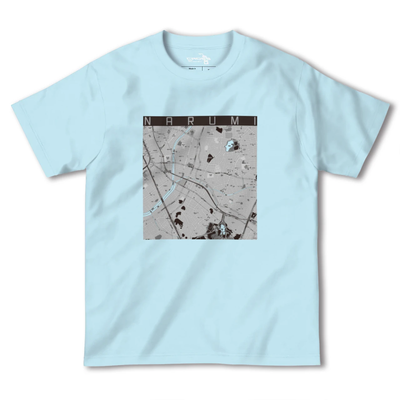 【鳴海(愛知県)】地図柄ヘビーウェイトTシャツ