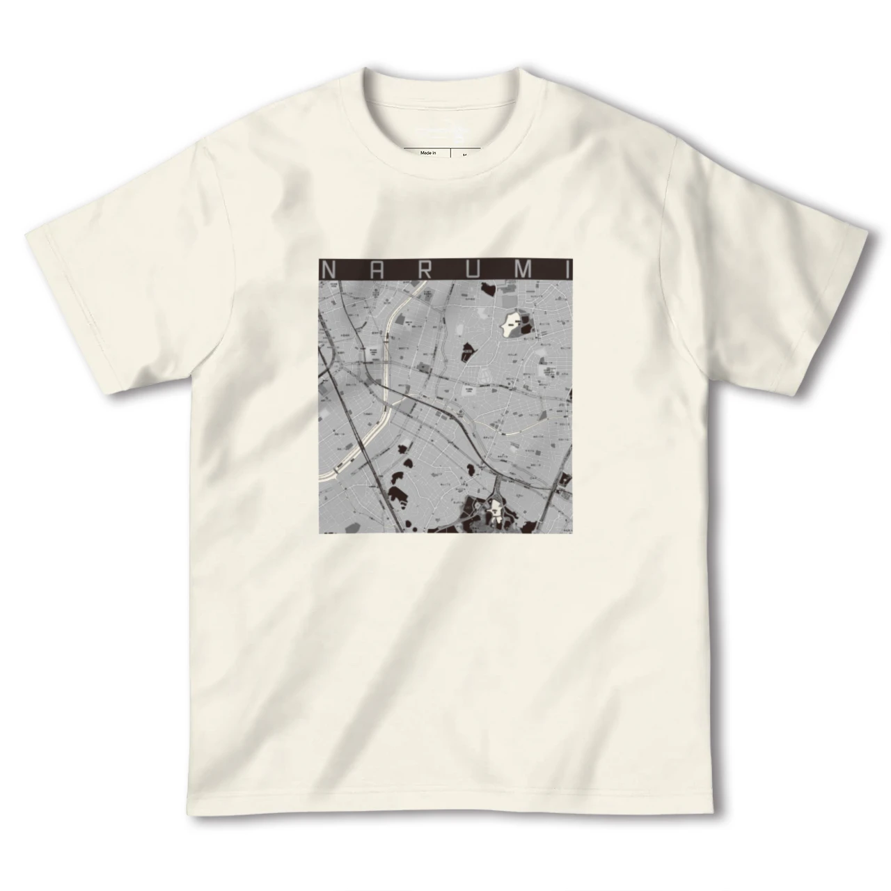 【鳴海(愛知県)】地図柄ヘビーウェイトTシャツ