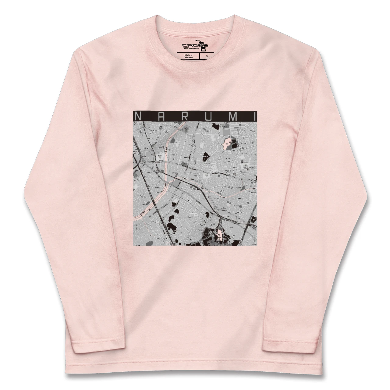 【鳴海(愛知県)】地図柄ロングスリーブTシャツ