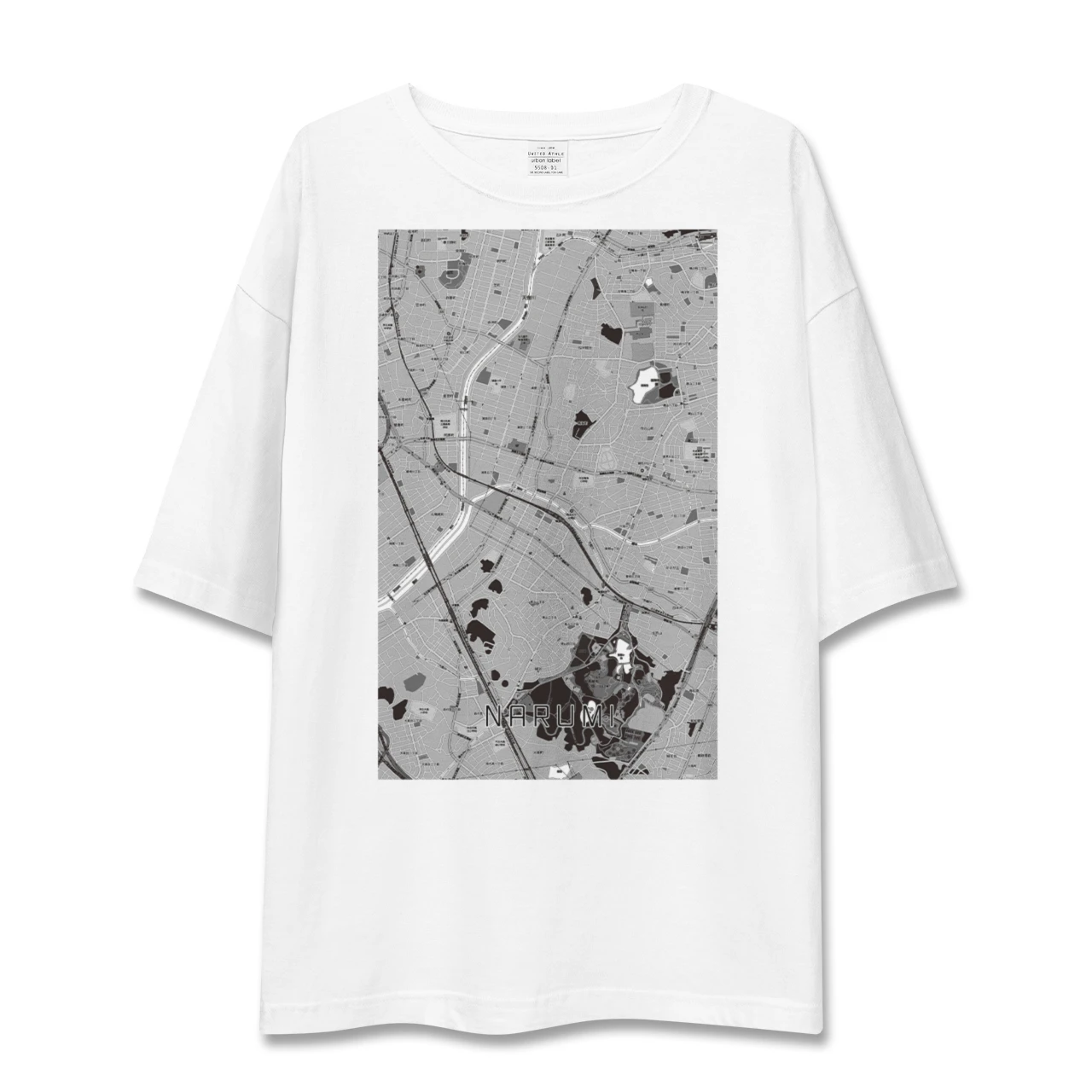 【鳴海(愛知県)】地図柄ビッグシルエットTシャツ