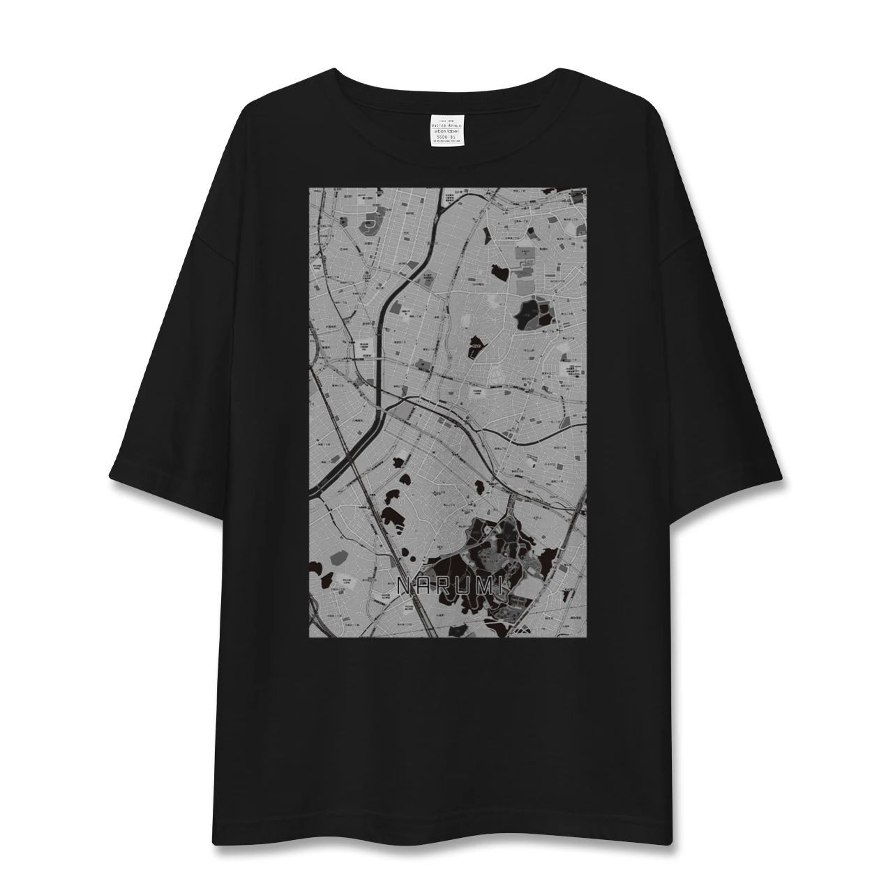 【鳴海(愛知県)】地図柄ビッグシルエットTシャツ