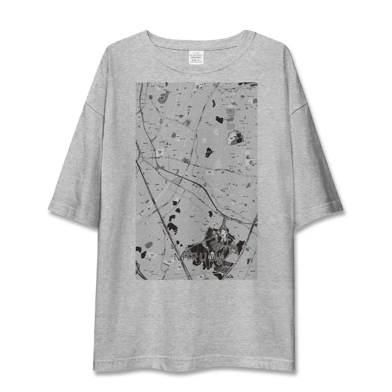 【鳴海(愛知県)】地図柄ビッグシルエットTシャツ
