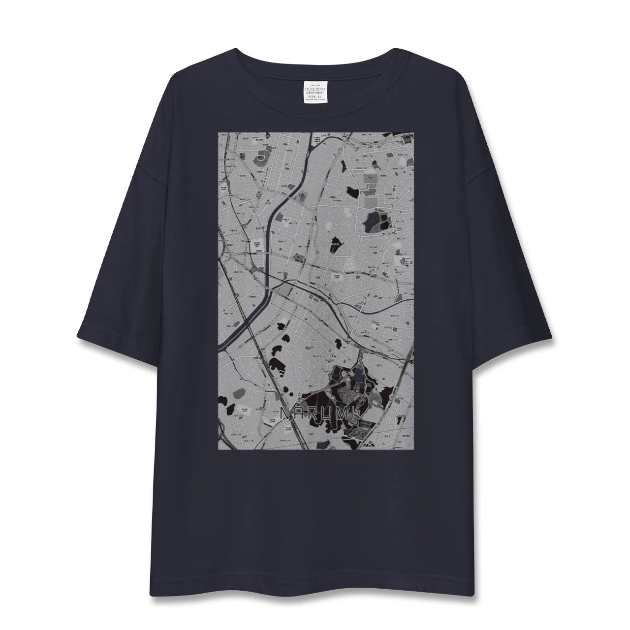 【鳴海(愛知県)】地図柄ビッグシルエットTシャツ