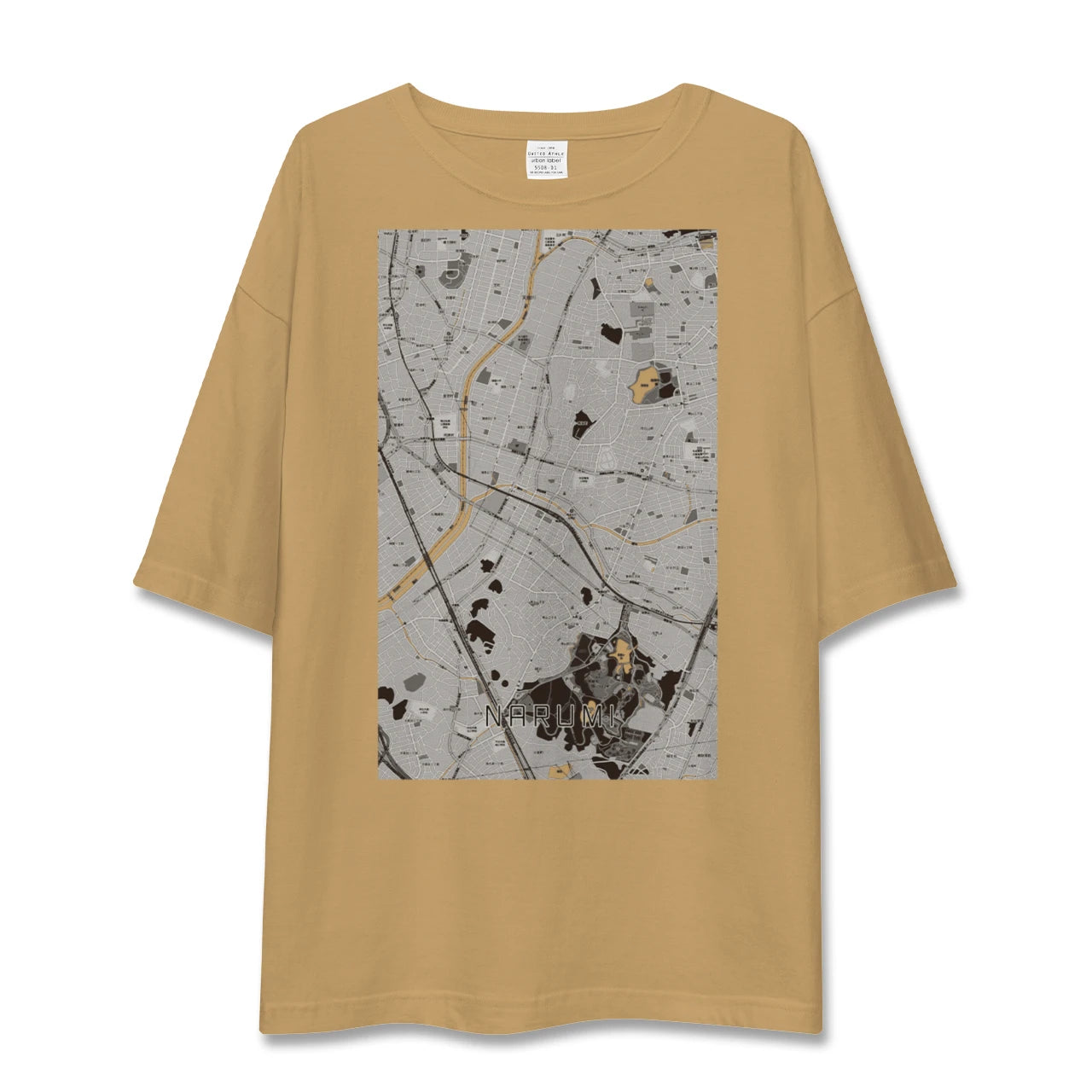 【鳴海(愛知県)】地図柄ビッグシルエットTシャツ