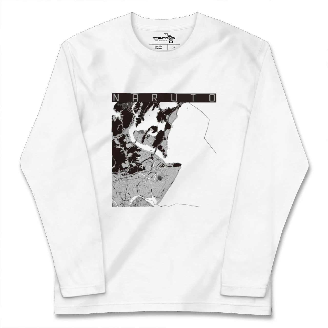 【鳴門(徳島県)】地図柄ロングスリーブTシャツ