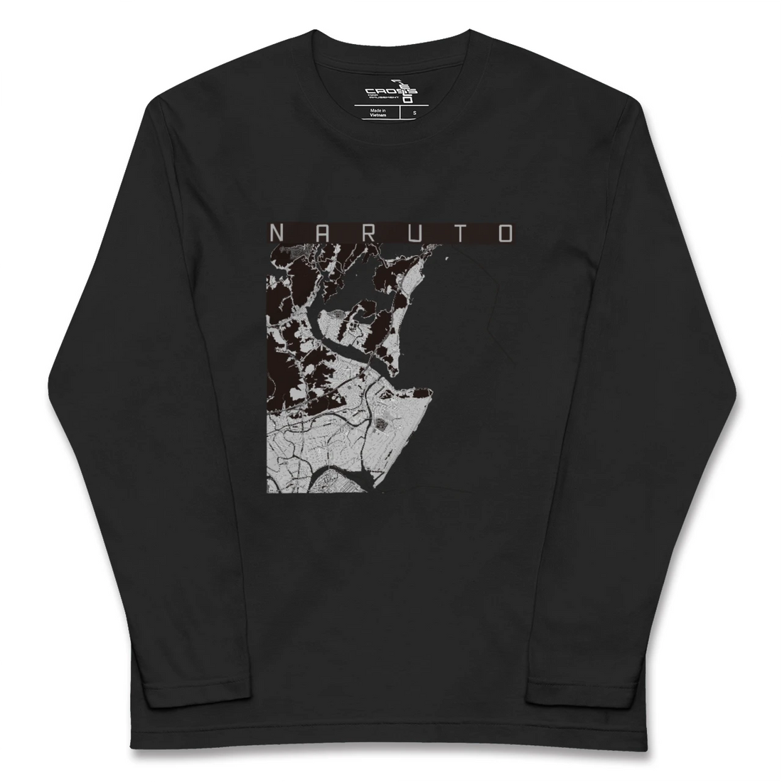 【鳴門(徳島県)】地図柄ロングスリーブTシャツ