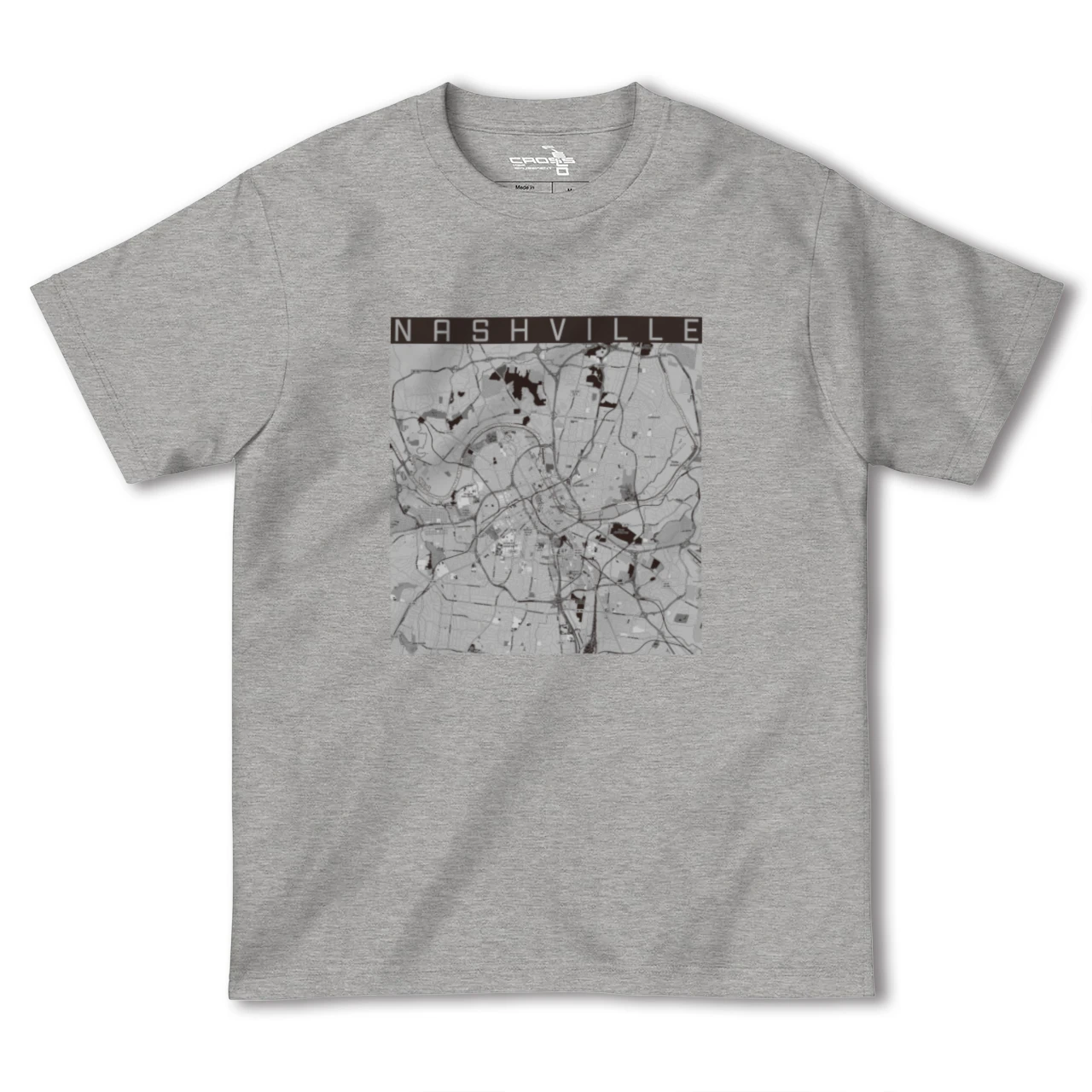 【ナッシュビル(アメリカ)】地図柄ヘビーウェイトTシャツ