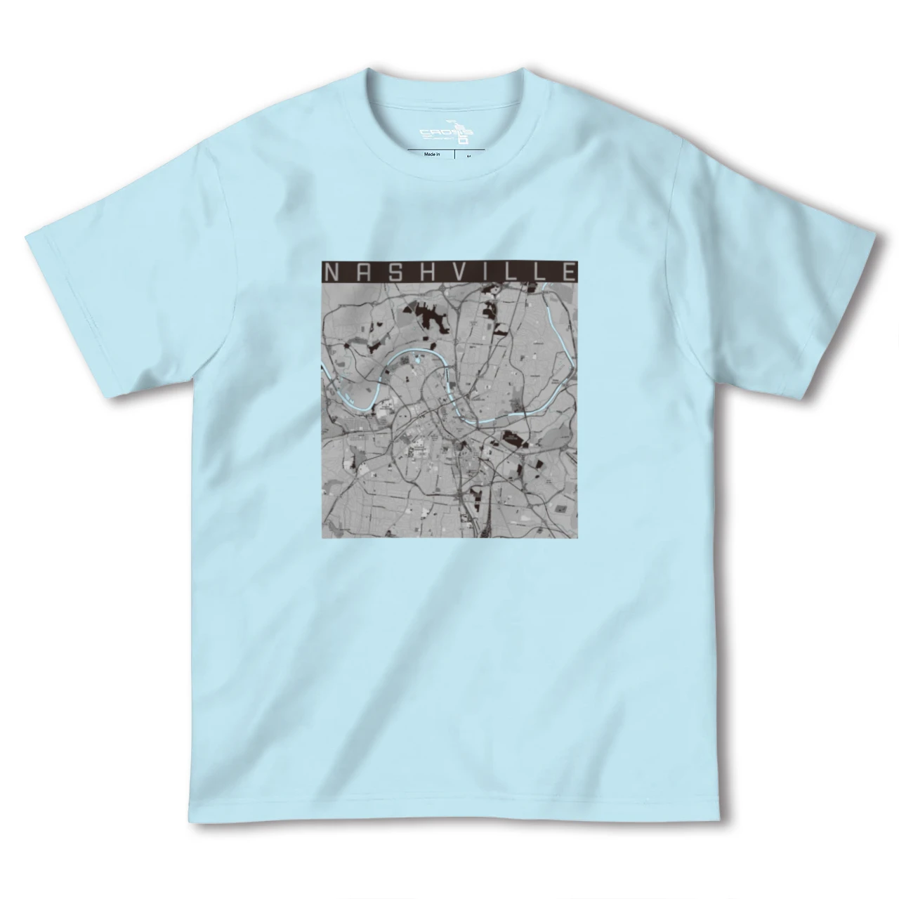 【ナッシュビル(アメリカ)】地図柄ヘビーウェイトTシャツ