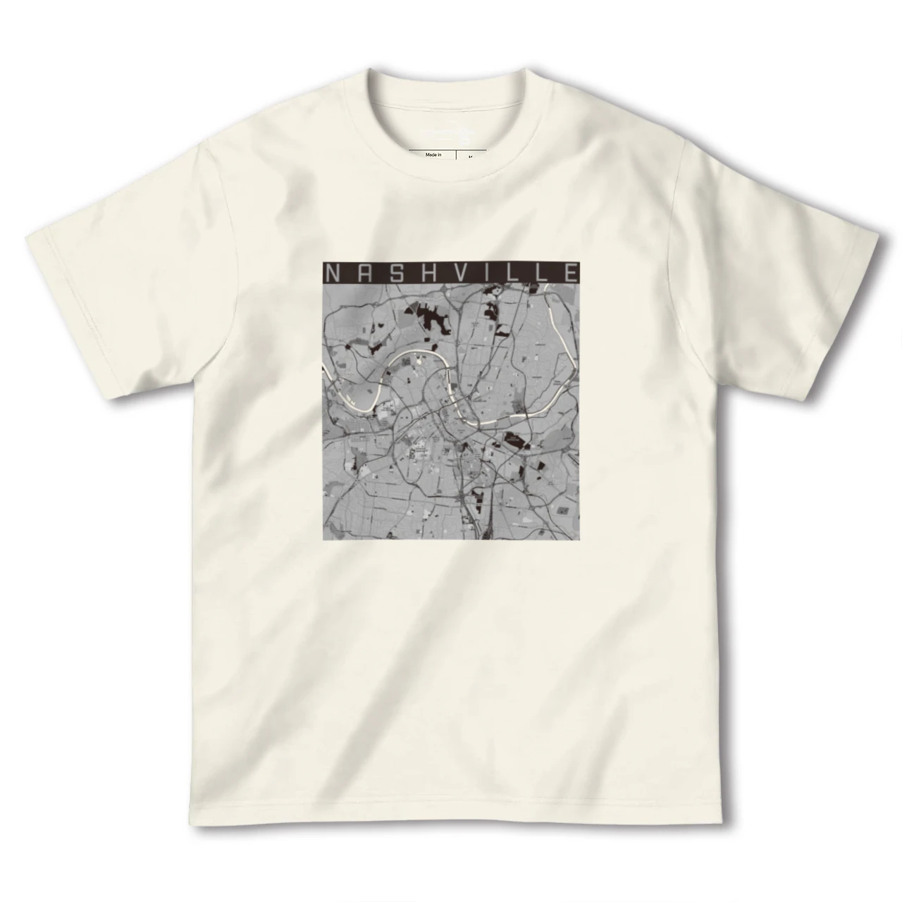 【ナッシュビル(アメリカ)】地図柄ヘビーウェイトTシャツ