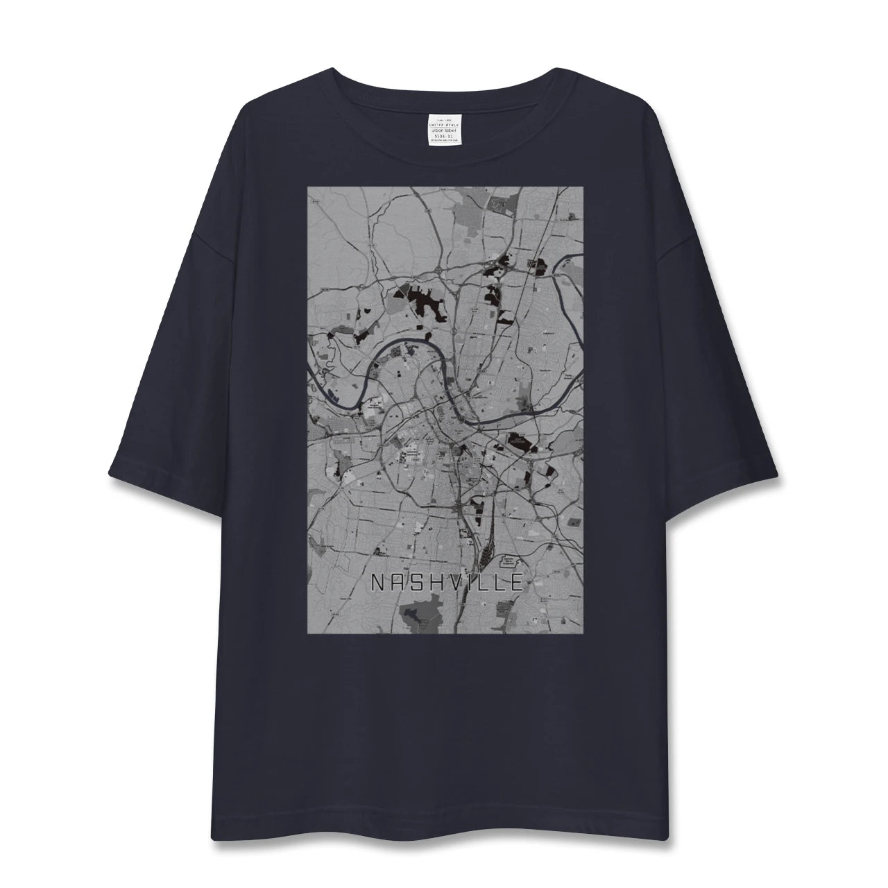 【ナッシュビル(アメリカ)】地図柄ビッグシルエットTシャツ