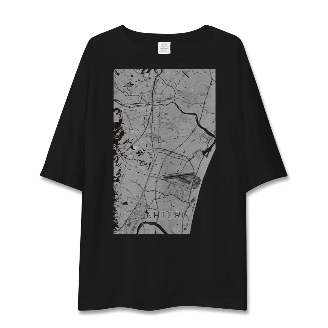 【名取(宮城県)】地図柄ビッグシルエットTシャツ