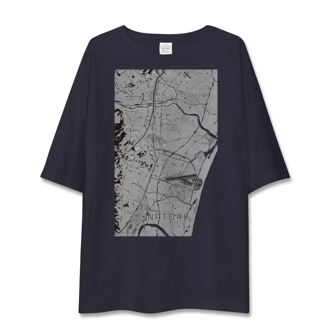 【名取(宮城県)】地図柄ビッグシルエットTシャツ
