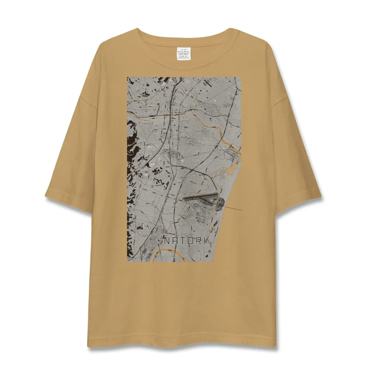 【名取(宮城県)】地図柄ビッグシルエットTシャツ