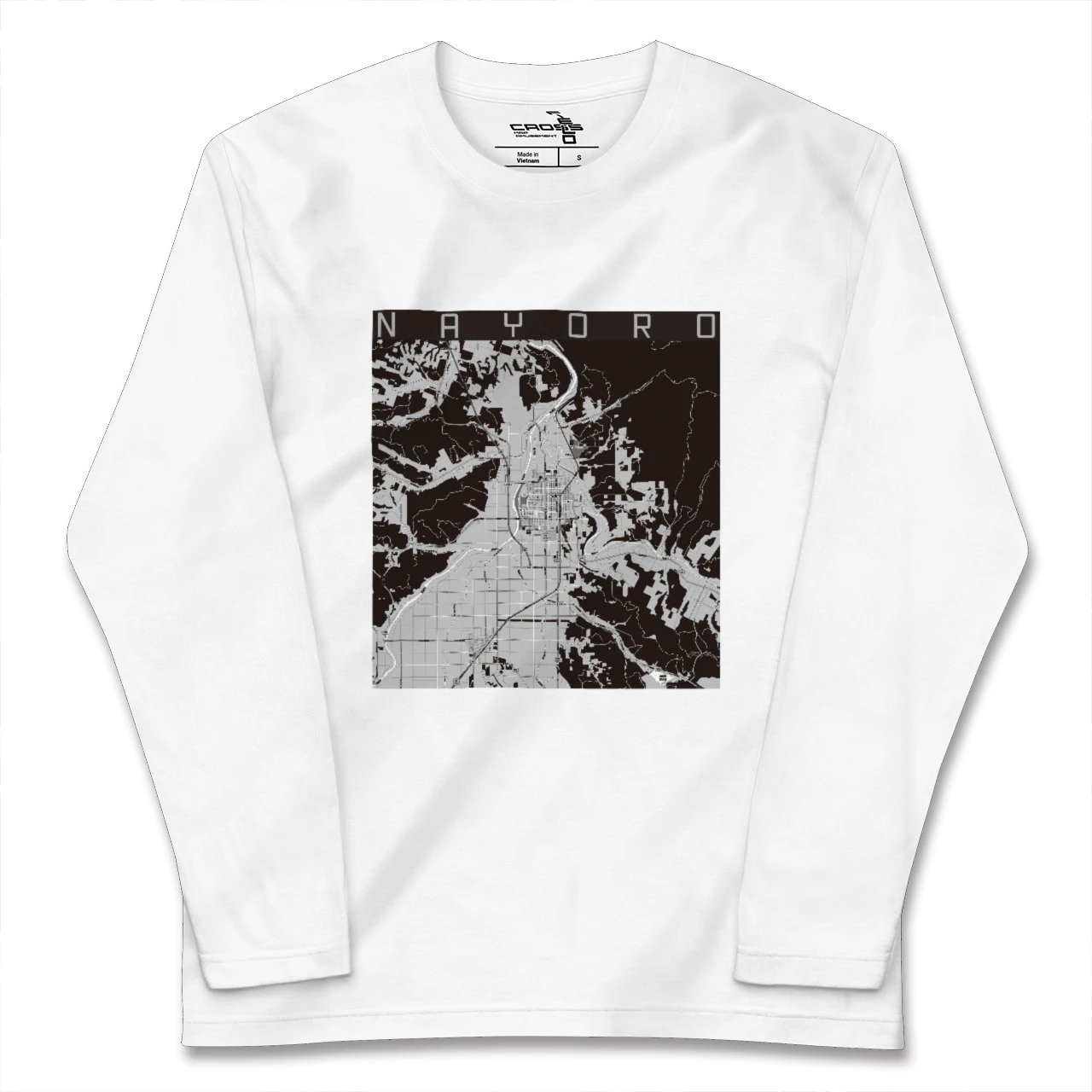 【名寄(北海道)】地図柄ロングスリーブTシャツ