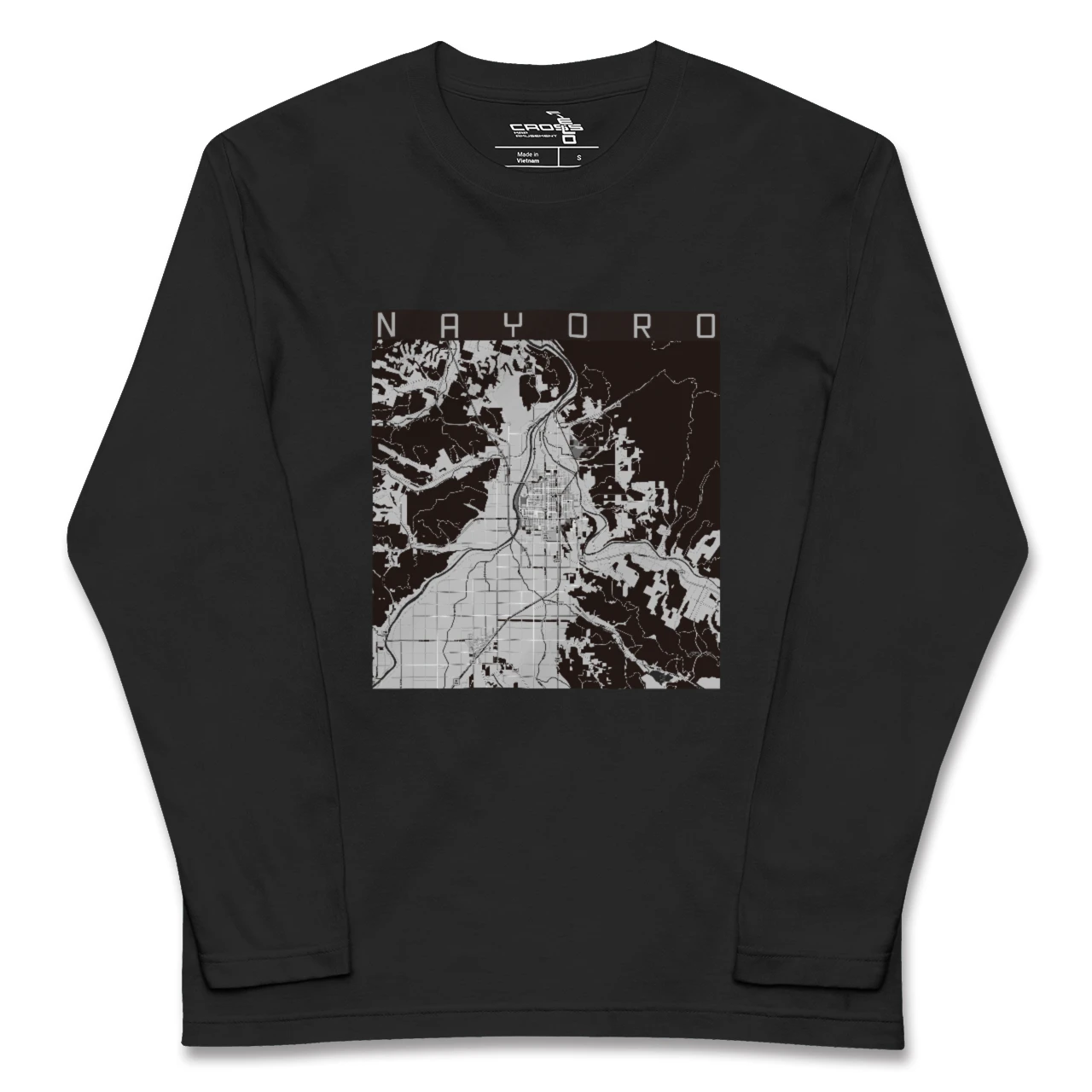 【名寄(北海道)】地図柄ロングスリーブTシャツ