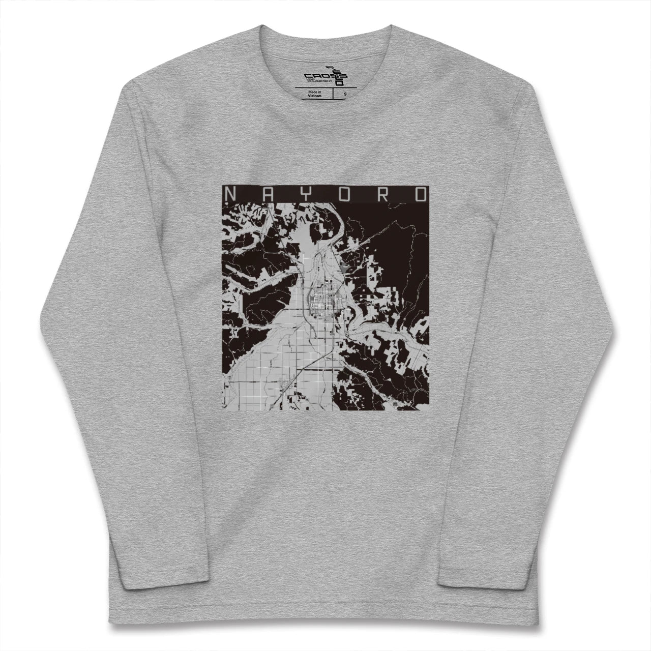 【名寄(北海道)】地図柄ロングスリーブTシャツ