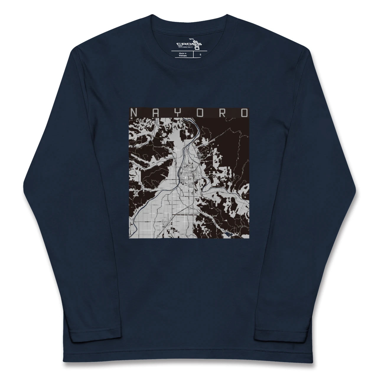 【名寄(北海道)】地図柄ロングスリーブTシャツ