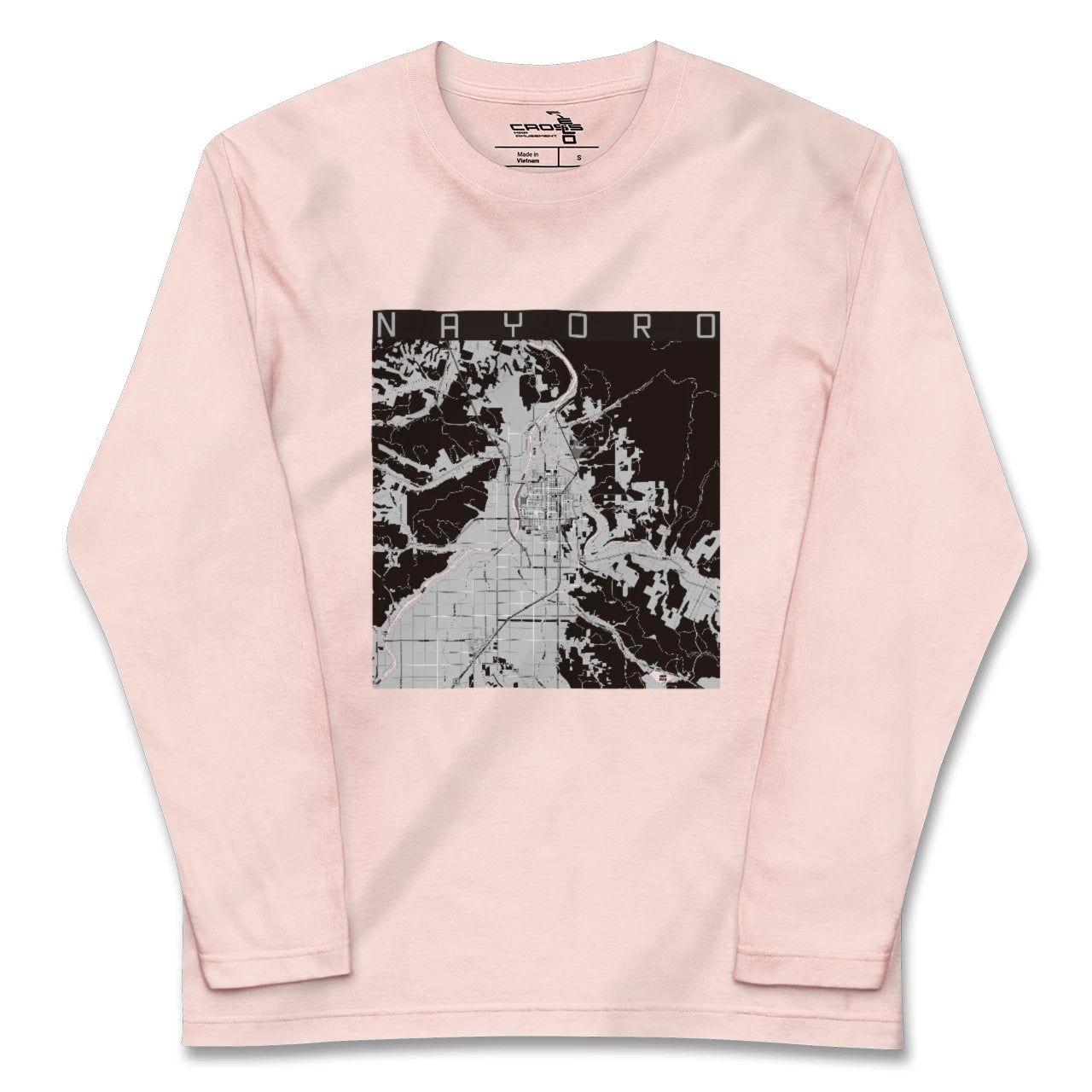 【名寄(北海道)】地図柄ロングスリーブTシャツ