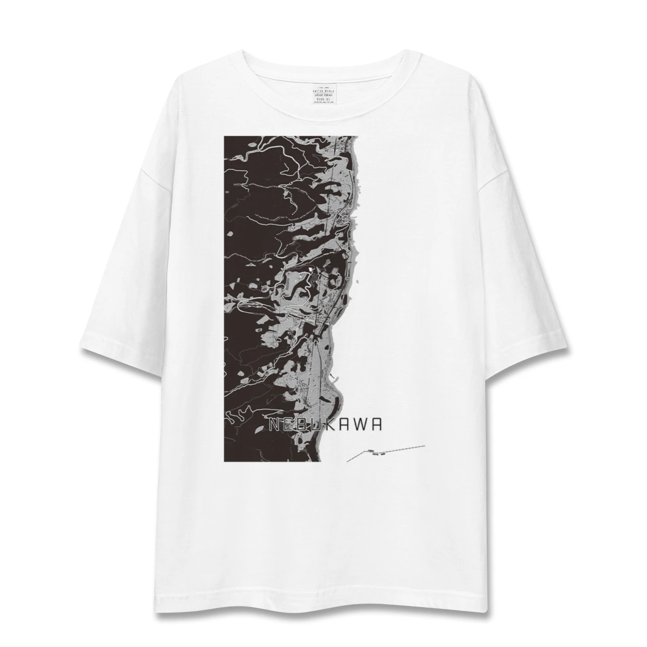 【根府川(神奈川県)】地図柄ビッグシルエットTシャツ