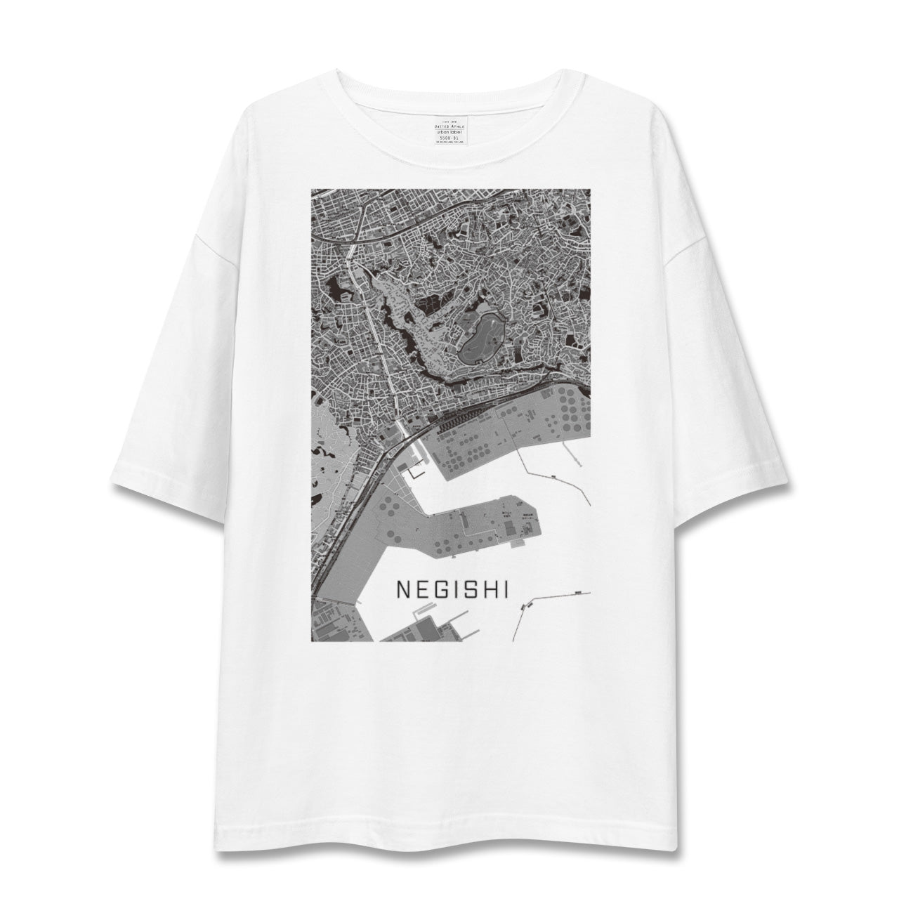 【根岸(神奈川県)】地図柄ビッグシルエットTシャツ