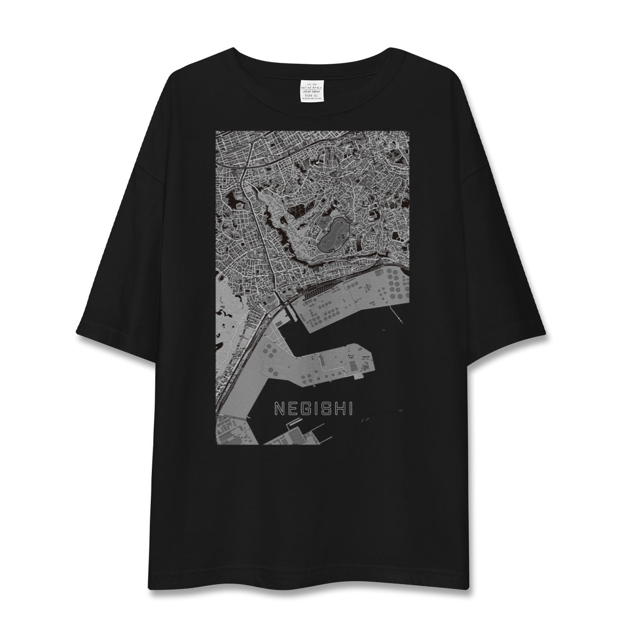 【根岸(神奈川県)】地図柄ビッグシルエットTシャツ