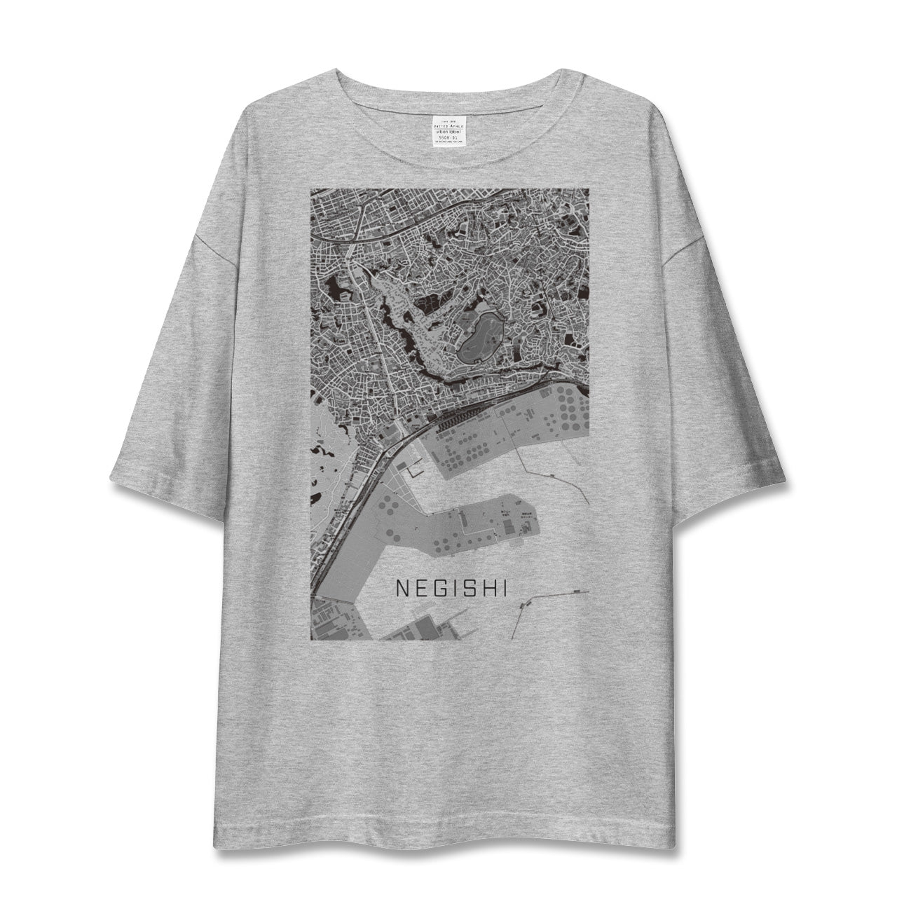 【根岸(神奈川県)】地図柄ビッグシルエットTシャツ