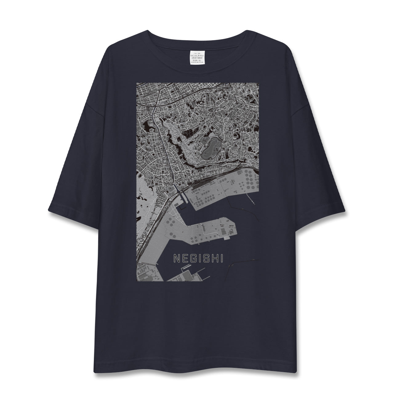 【根岸(神奈川県)】地図柄ビッグシルエットTシャツ