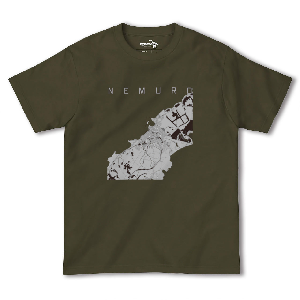 【根室(北海道)】地図柄ヘビーウェイトTシャツ