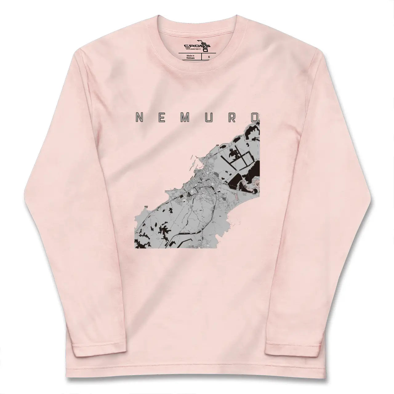 【根室(北海道)】地図柄ロングスリーブTシャツ