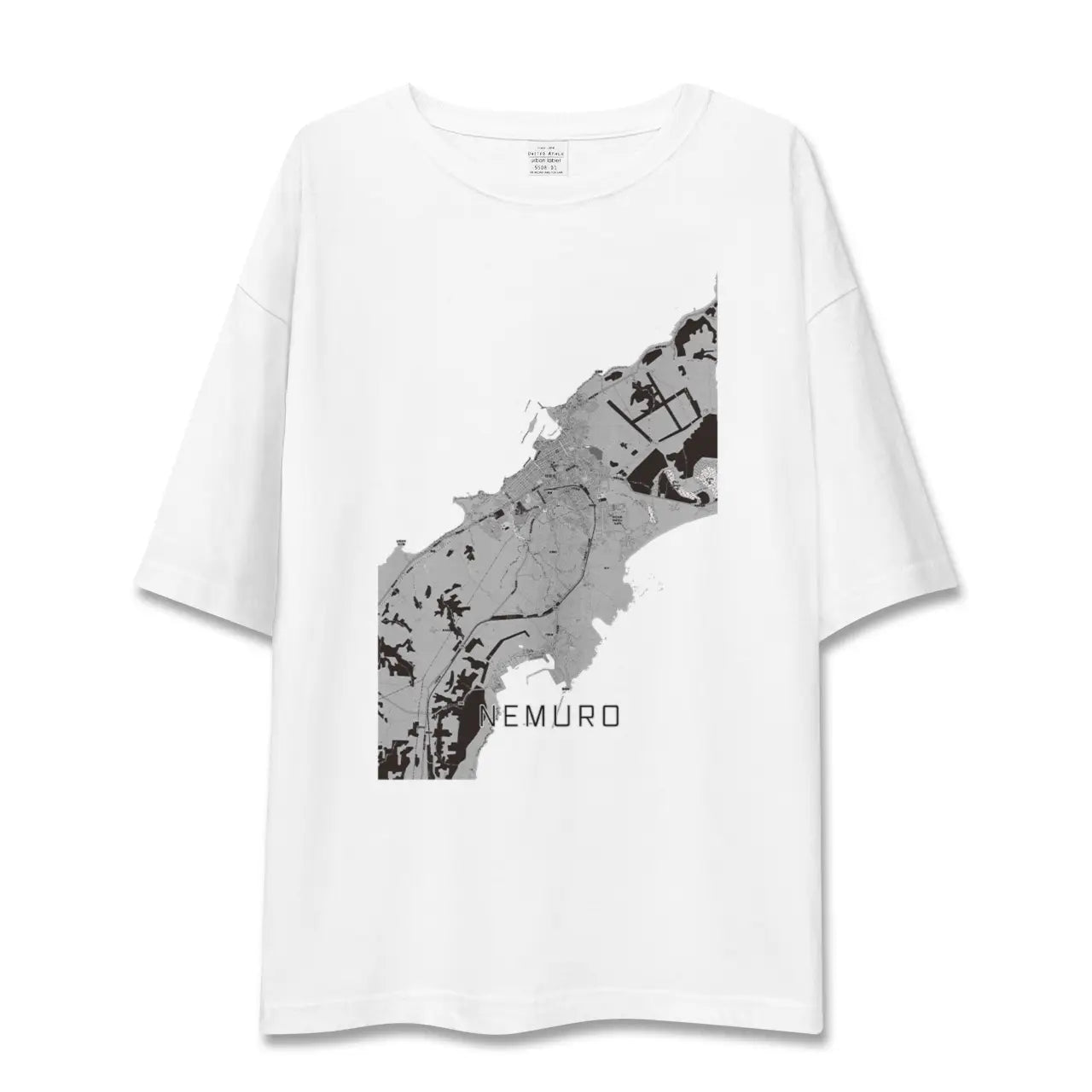 【根室(北海道)】地図柄ビッグシルエットTシャツ