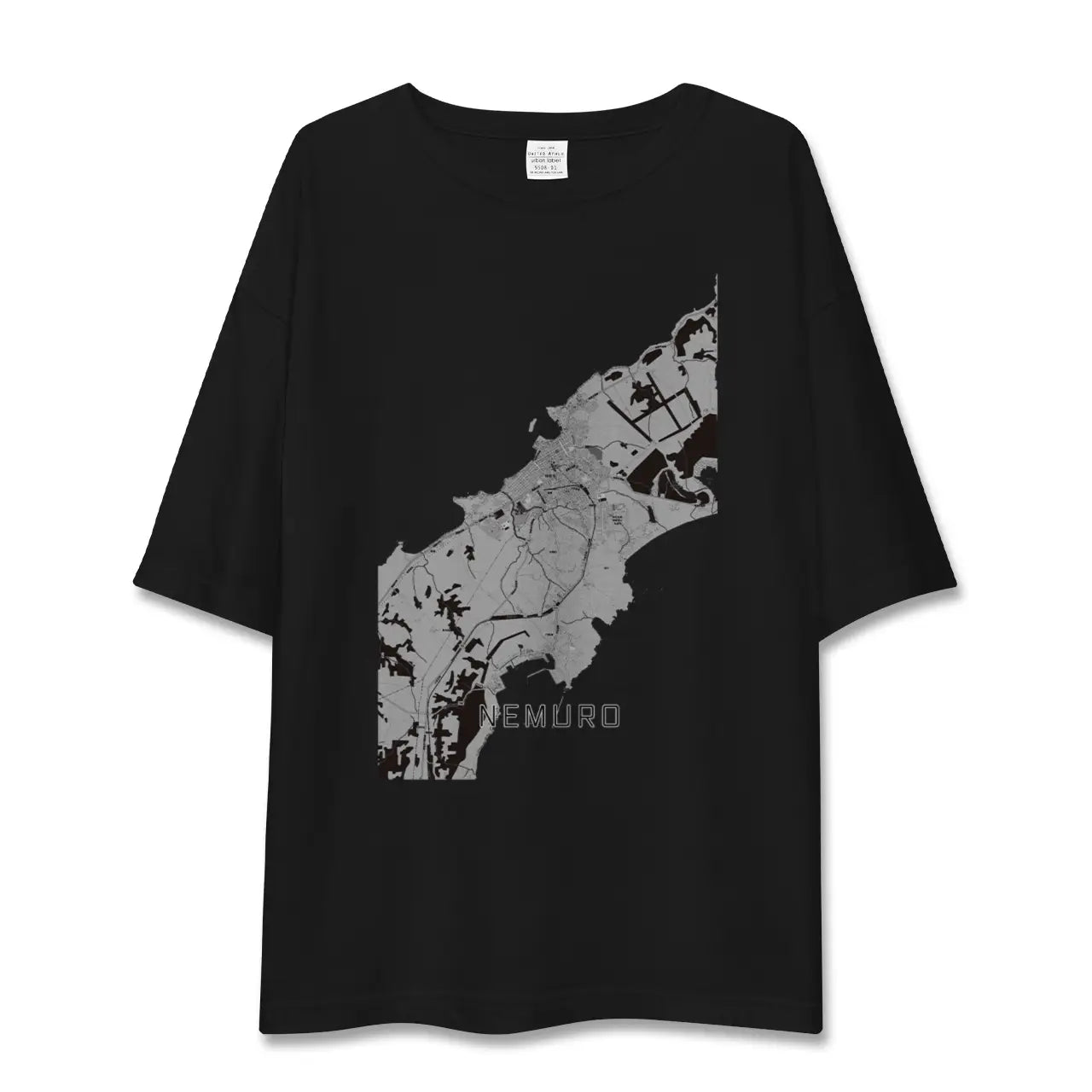 【根室(北海道)】地図柄ビッグシルエットTシャツ