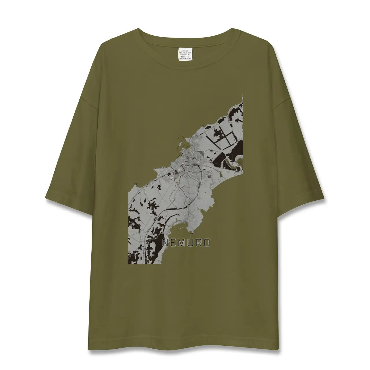 【根室(北海道)】地図柄ビッグシルエットTシャツ