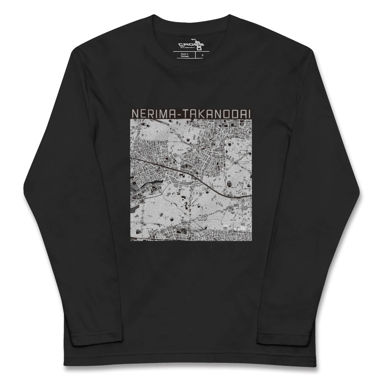 【練馬高野台(東京都)】地図柄ロングスリーブTシャツ