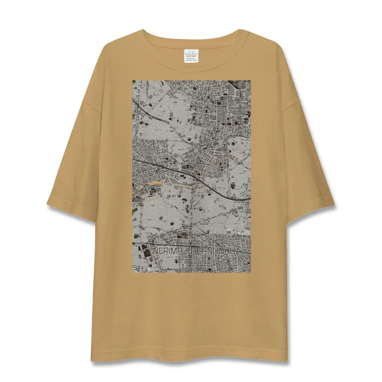 【練馬高野台(東京都)】地図柄ビッグシルエットTシャツ